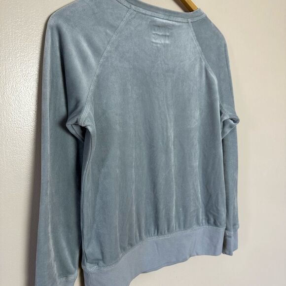 CLEARANCE! Gray Muk Luks Graphic Velour Sweatshirt/Sleepshirt Size S EUC - Picture 4 of 5